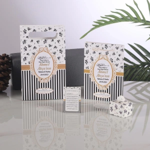 Çizgi Siyah Yasin + Çanta + Lokumluk + Magnet