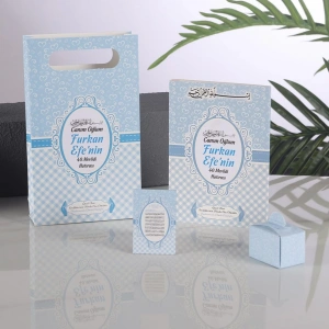 Kalp Mavi Yasin + Çanta + Lokumluk + Magnet