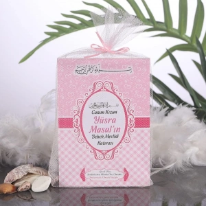 Kalp Pembe Tül Kese + Yasin
