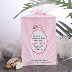 Taç Pembe Tül Kese + Yasin