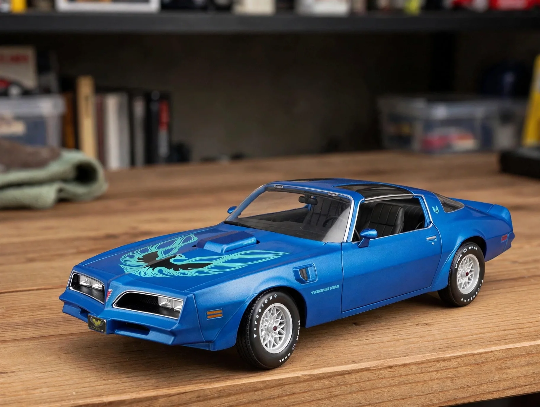 1978 Pontiac Firebird Trans Am 1:18 Diecast Model Araba - Mavi
