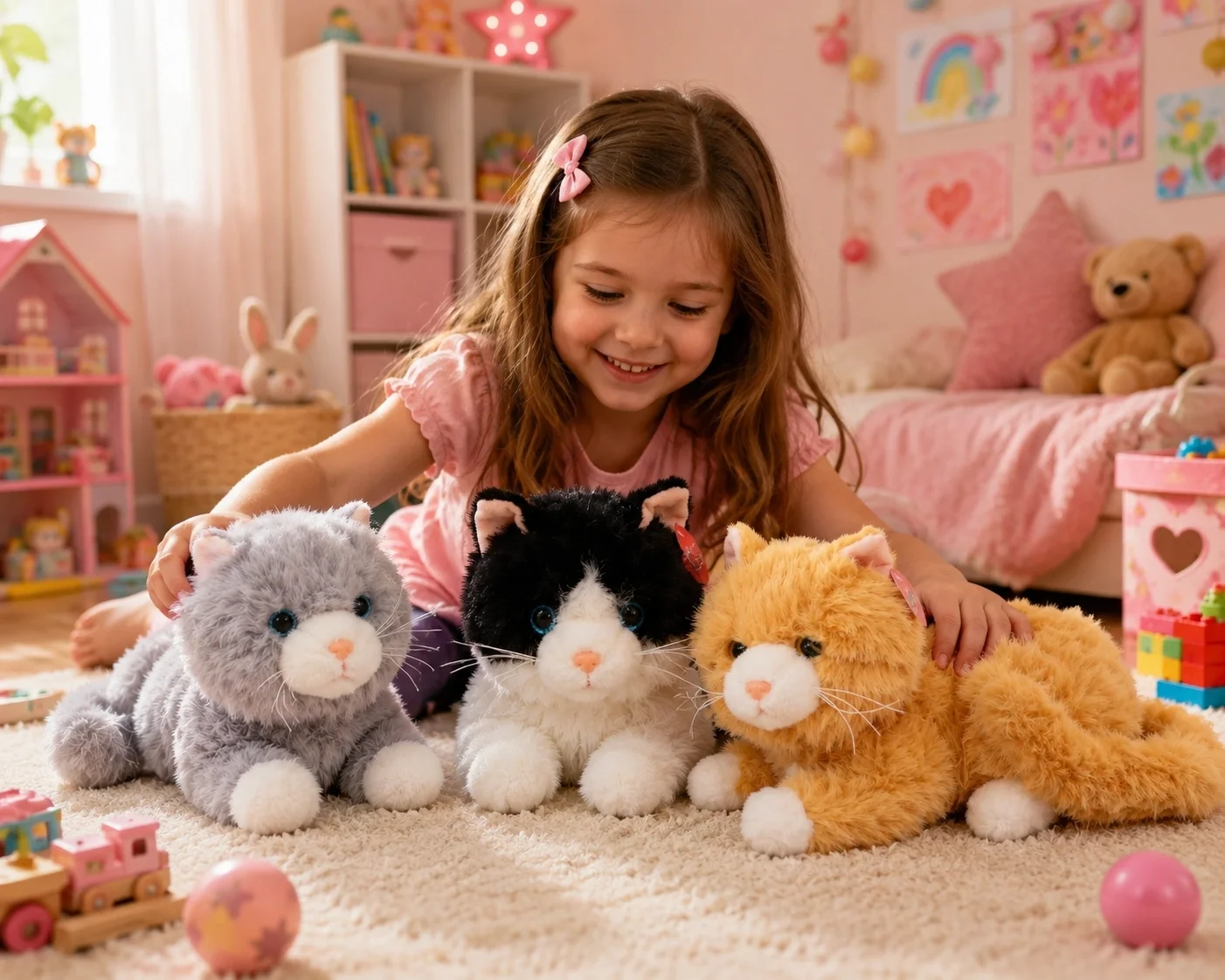 36 Cm Sesli Peluş Kedi Oyuncağı | Yumuşak ve Sevimli Peluş Kedi