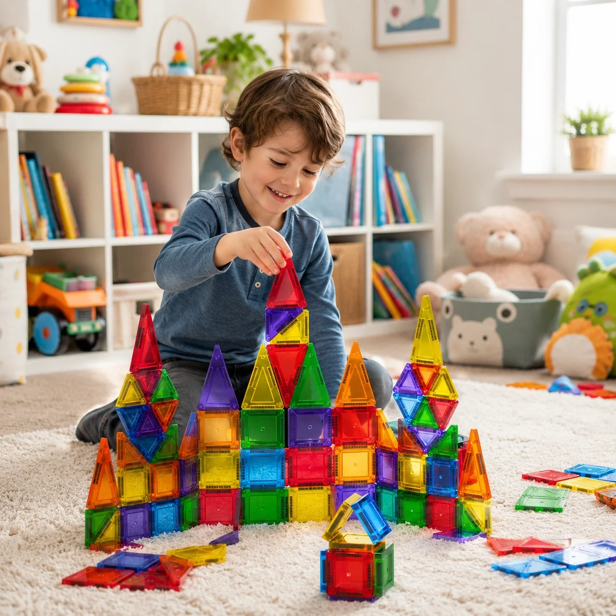 70 Parça 3,75 Cm Manyetik Yapı Blokları