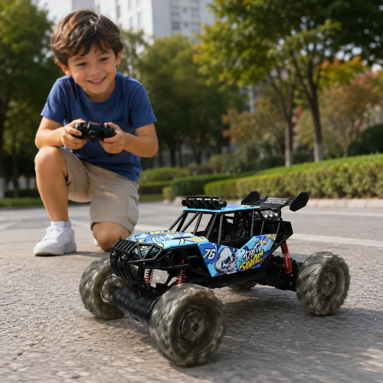 Uzaktan Kumandalı 2.4G Full Fonksiyon 1:8 Off-Road Şarjlı Buharlı Hurricane Car