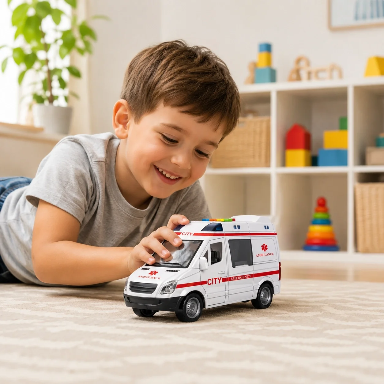 1:16 Sürtmeli Sesli Işıklı Ambulans