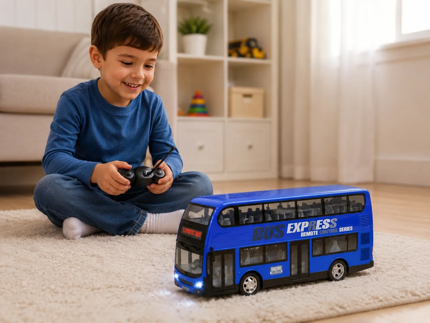 Uzaktan Kumandalı Çift Katlı Otobüs 30 Cm | Işıklı Full Fonksiyon