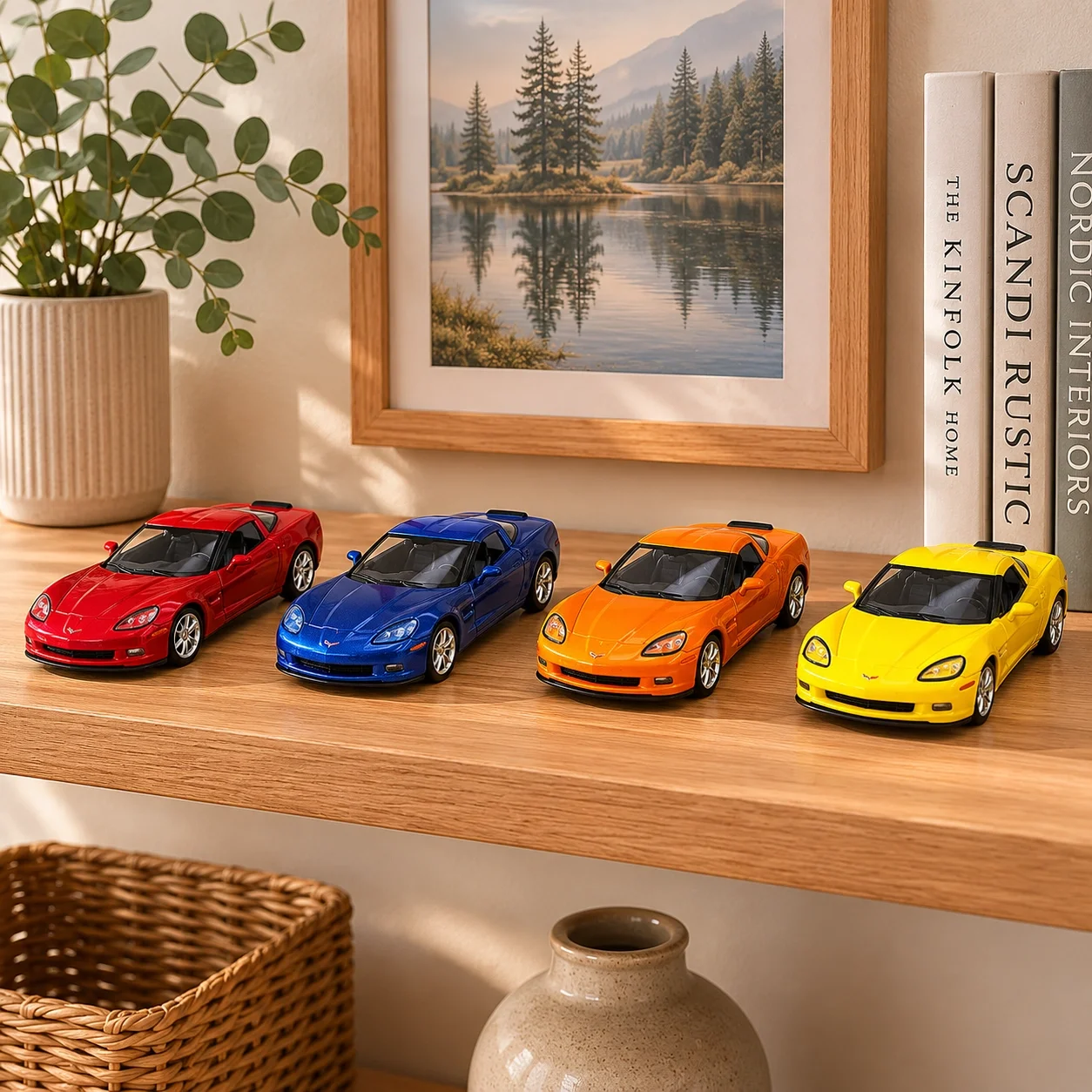 2007 Chevrolet Corvette Z06 Metal Çek Bırak 1:32 Model Araba