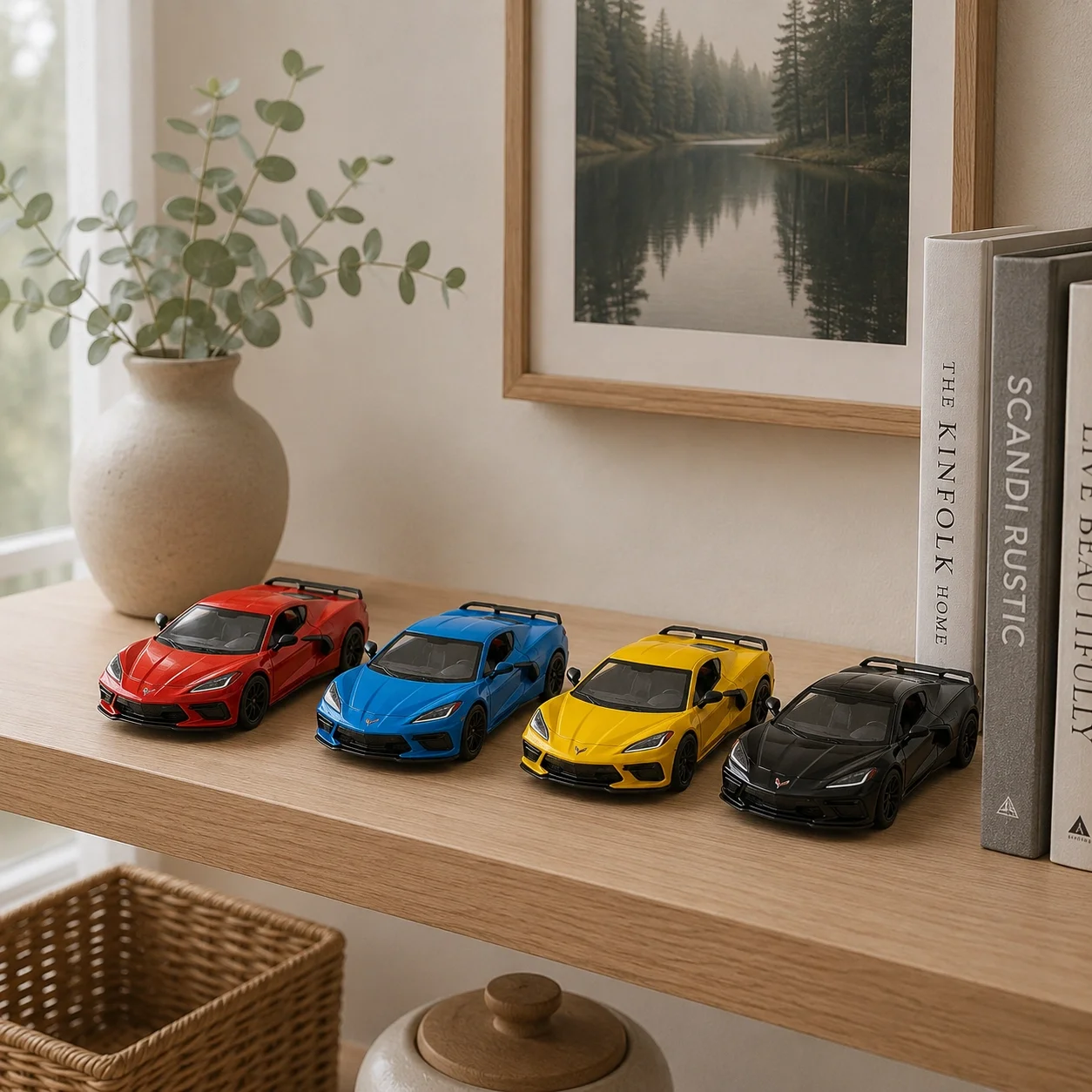 2021 Corvette Çek Bırak Metal 1:32 Model Araba