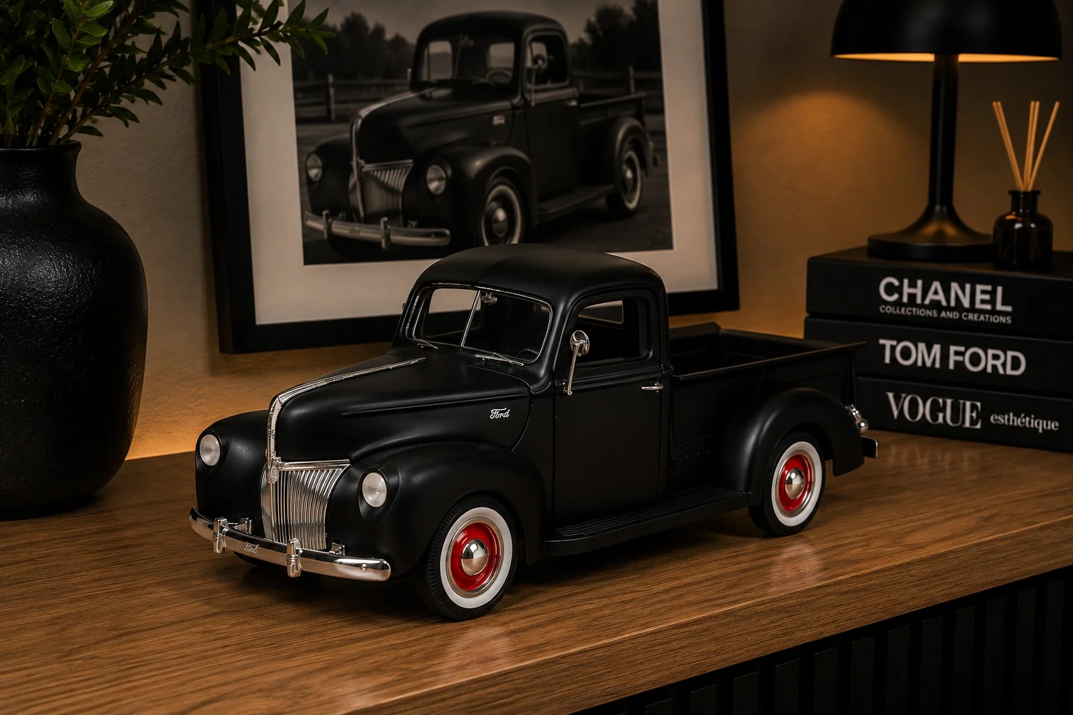 Lisanslı 1:18 1940 Ford Pickup Metal Model Araba