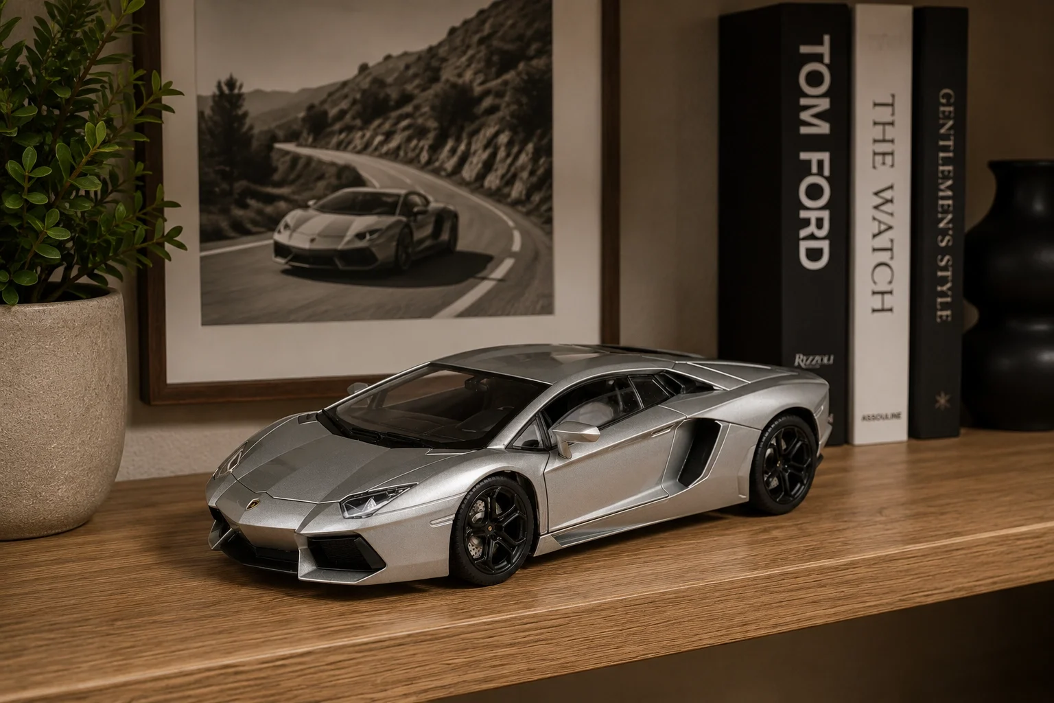 Lisanslı 1:18 Lamborghini Aventador LP700-4 Metal Model Araba