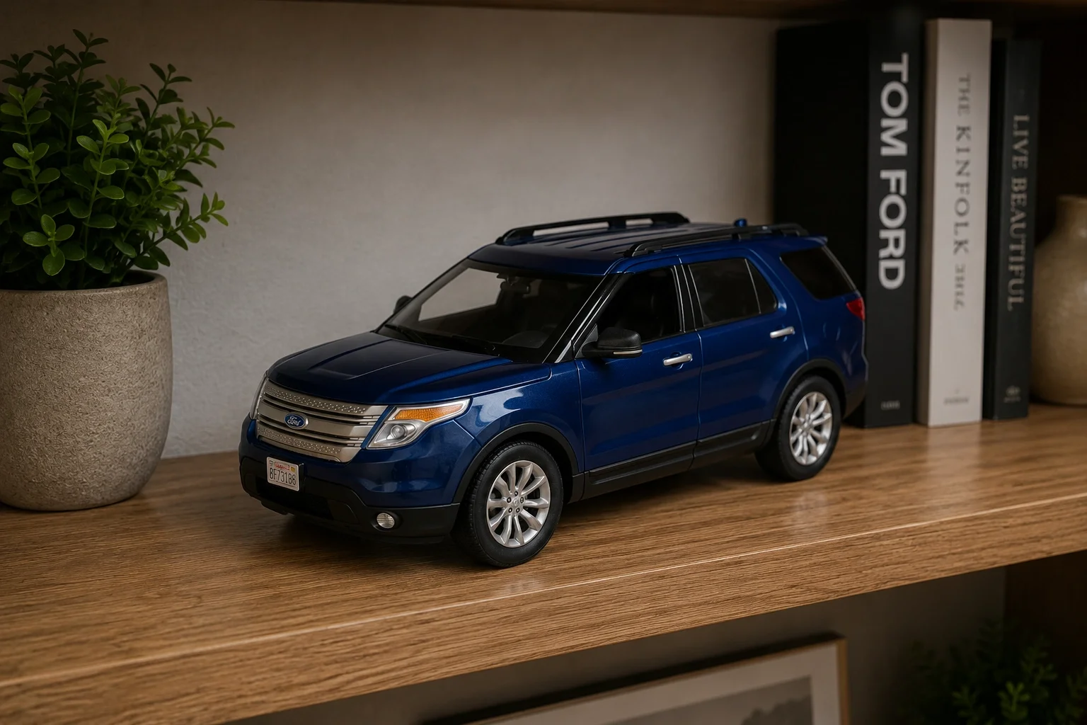 Lisanslı 1:18 2015 Ford Explorer XLT Metal Model Araba