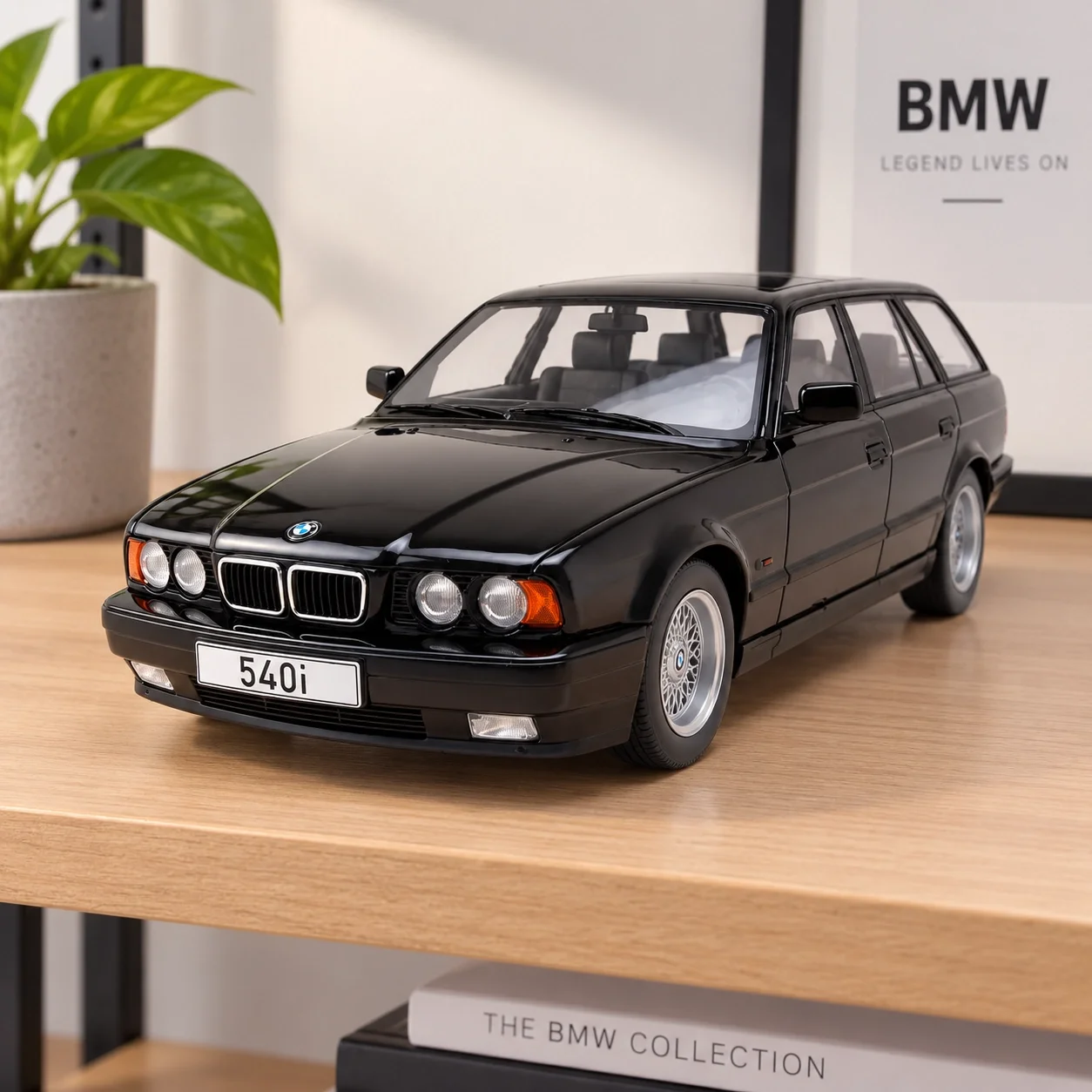 Lisanslı BMW 5er E34 Touring 1991 Siyah 1/18 Model Araba | MCG