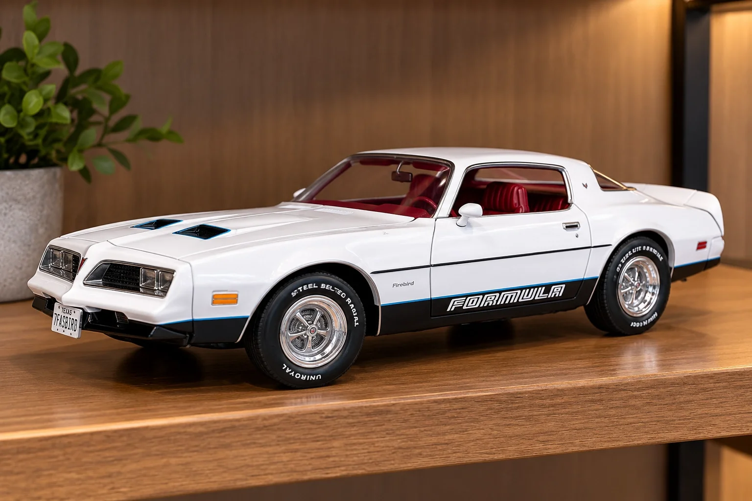 American Muscle AMM1318 1/18 1977 Pontiac Firebird Formula Cameo Beyaz | Autoworld