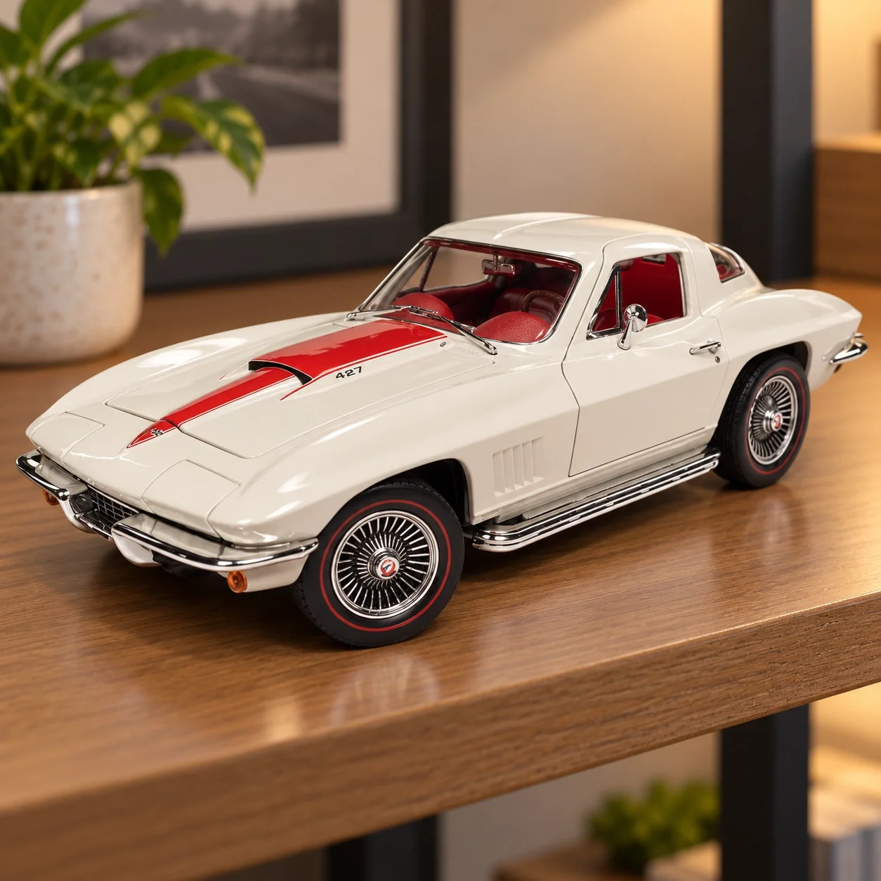 Lisanslı 1:18 1967 Chevrolet Corvette 427 Coupe Model Araba / American Muscle
