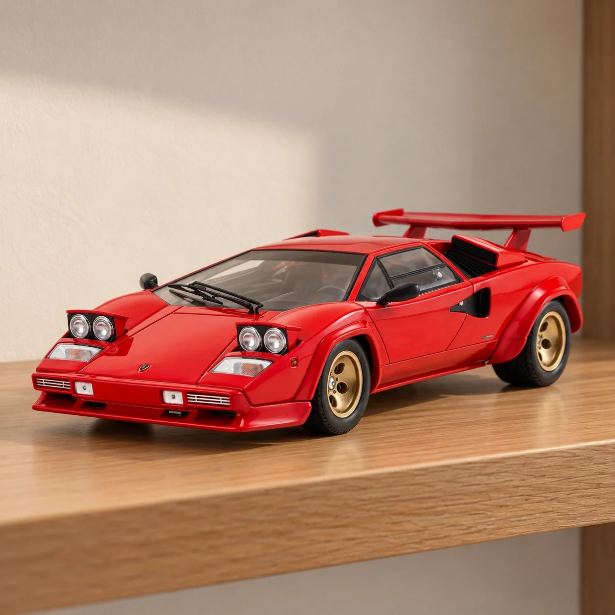 Lisanslı 1:18 Lamborghini Countach LP5000 QV Kırmızı Model Araba | Kyosho