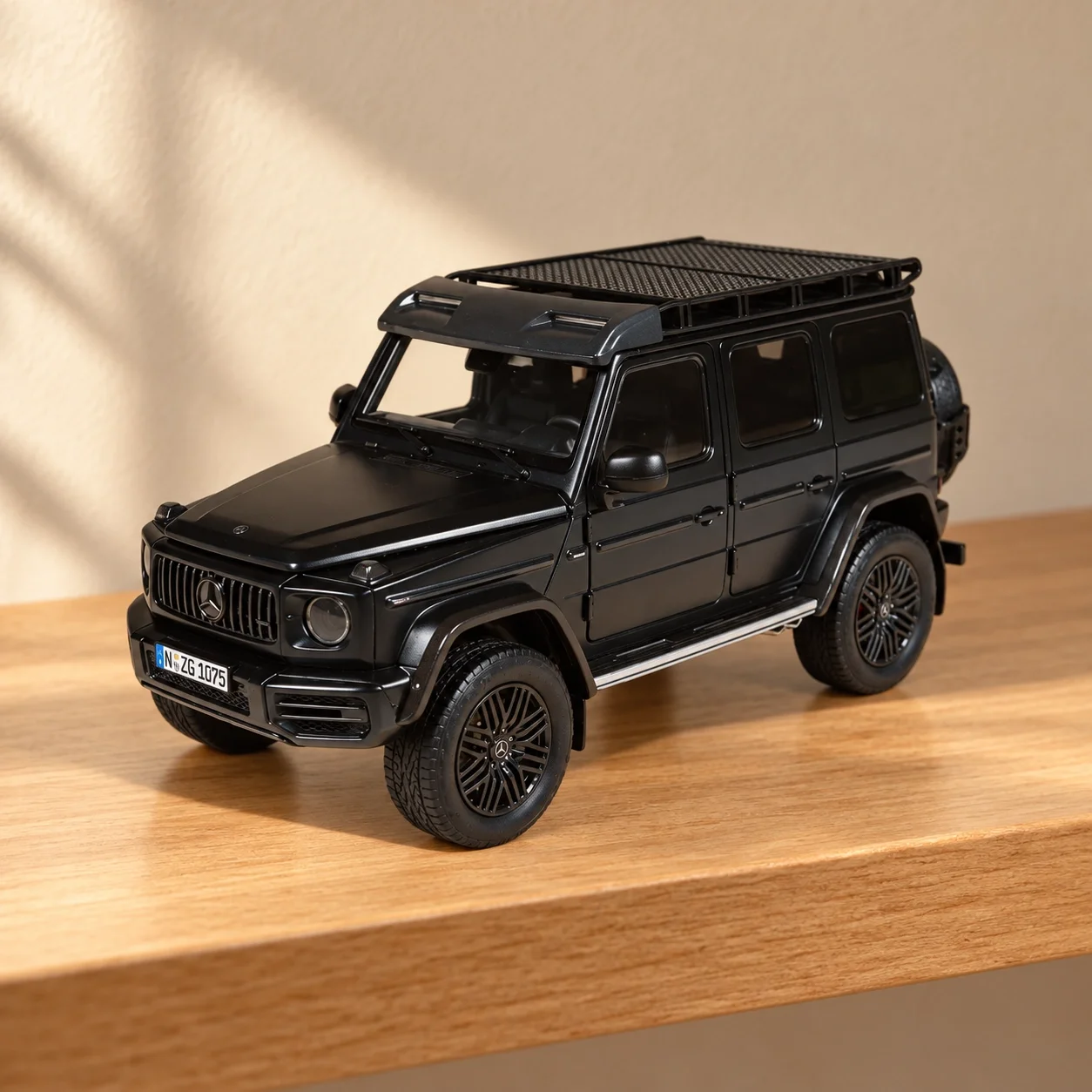 Lisanslı 1:18 Mercedes-AMG G 63 4x4² Offroad Siyah Model Araba
