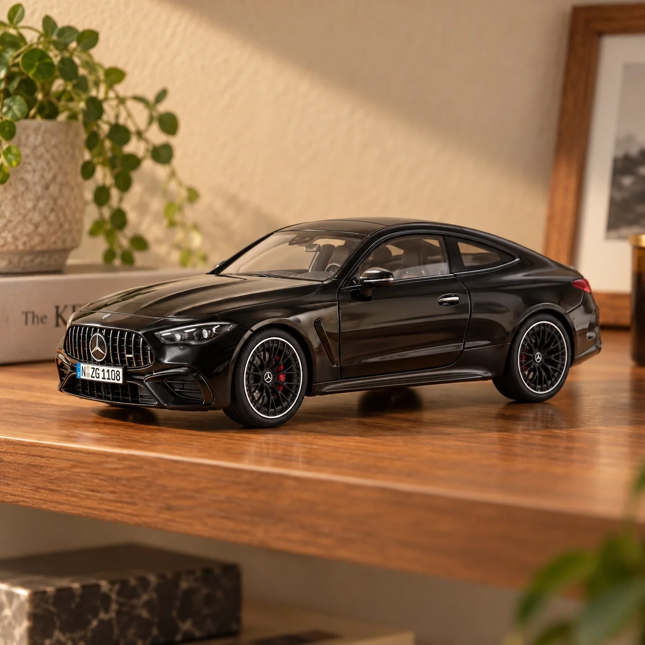 Lisanslı 1:18 Mercedes-AMG CLE 53 Coupé Siyah Metal Model Araba
