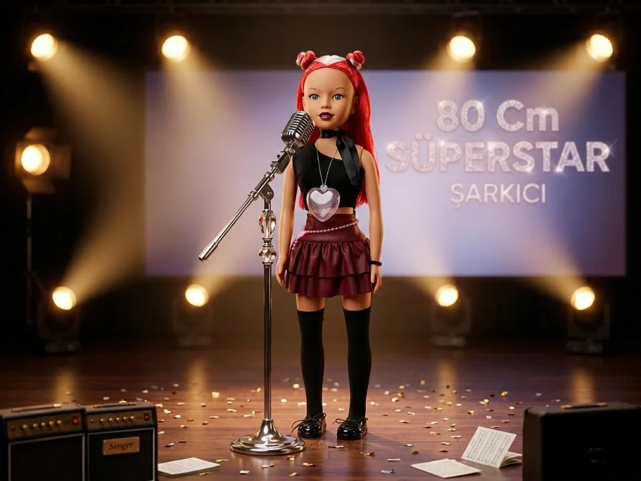 80 Cm Süperstar Şarkıcı Bebek