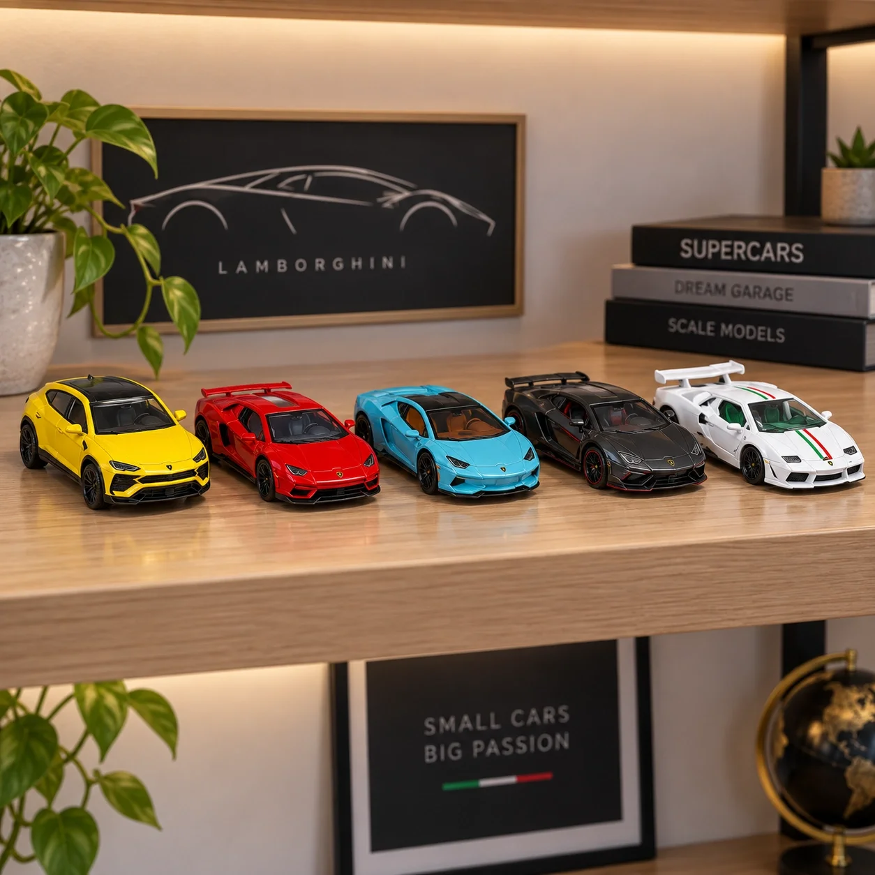 Lamborghini 5’li Metal Model Araba Seti 1:64 / 7,5 Cm Lisanslı