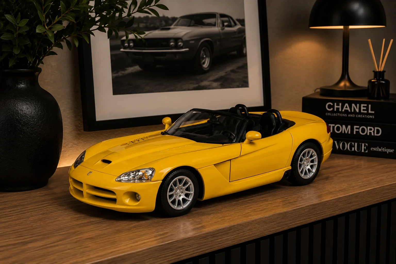 Lisanslı 1:18 2003 Dodge Viper SRT-10 Metal Model Araba