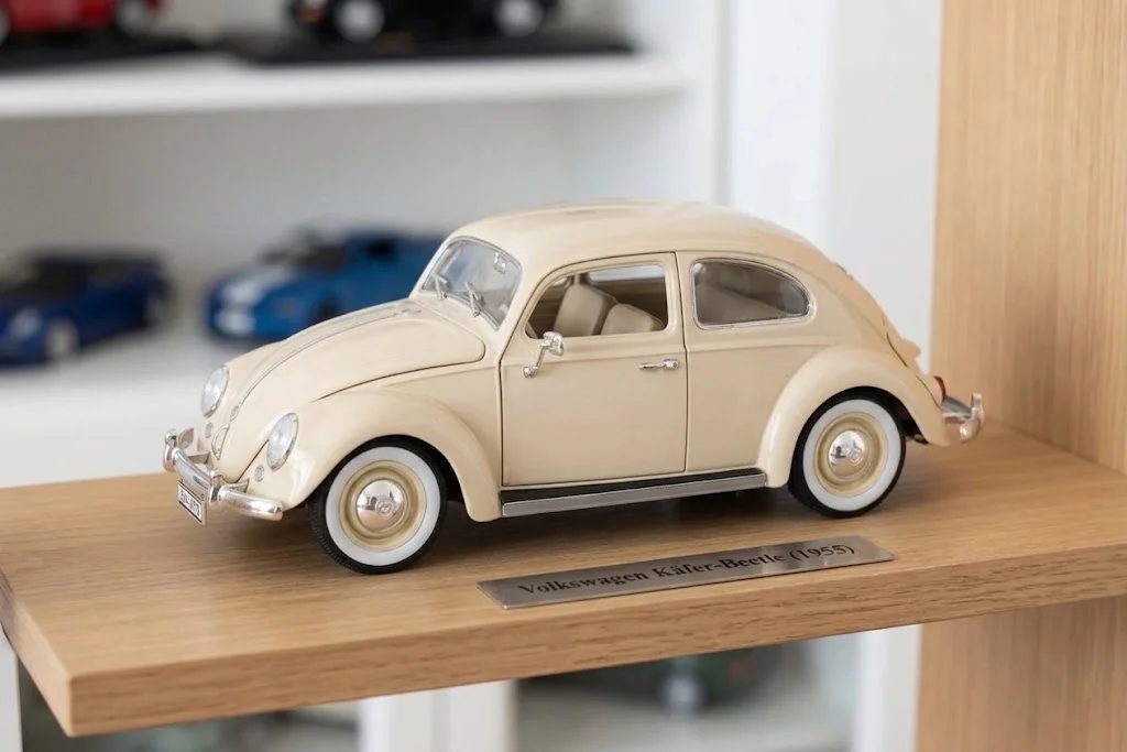 Lisanslı 1:18 Volkswagen Kafer Beetle 1955 Model Araba