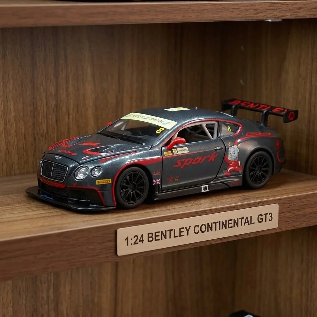 Lisanslı 1:24 Bentley Continental GT3 Model Araba