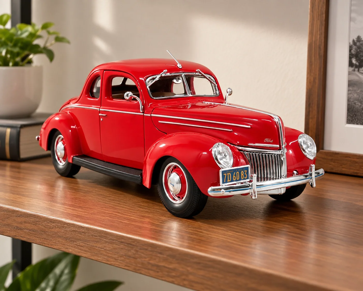 Lisanslı 1939 Ford Deluxe 1:18 Metal Model Araba