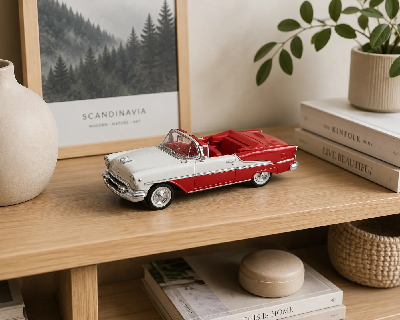 Lisanslı 1955 Oldsmobile Super 88 Metal Model Araba