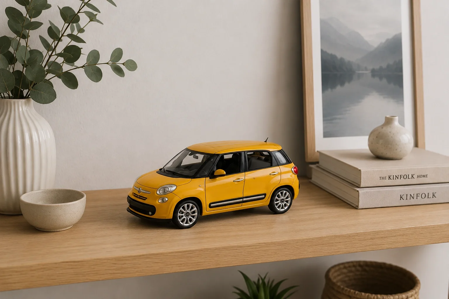 Lisanslı Fiat 500L 1:24 Die Cast Metal Model Araba