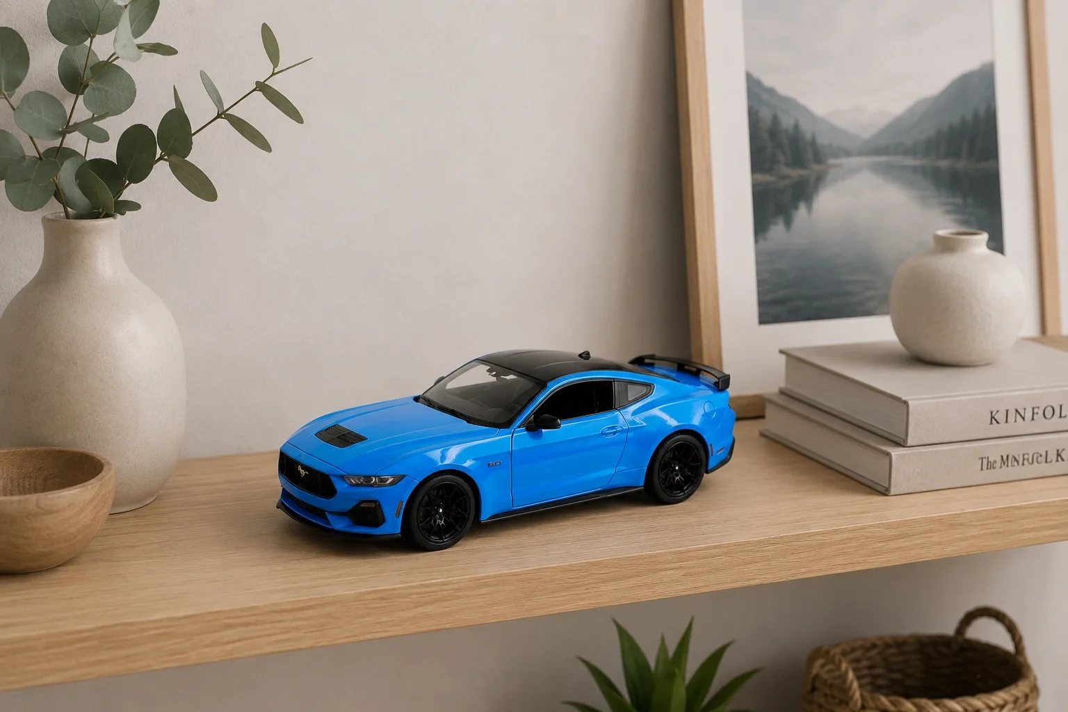 Lisanslı Ford Mustang GT 1:24 2024 Metal Model Araba