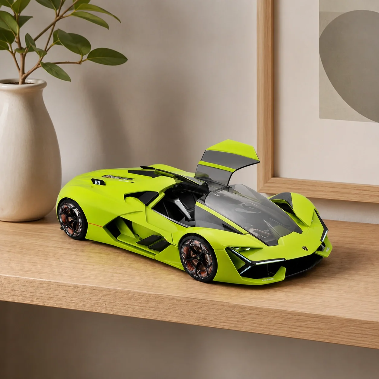 Lisanslı Lamborghini Terzo Millennio 1:24 Metal Model Araba