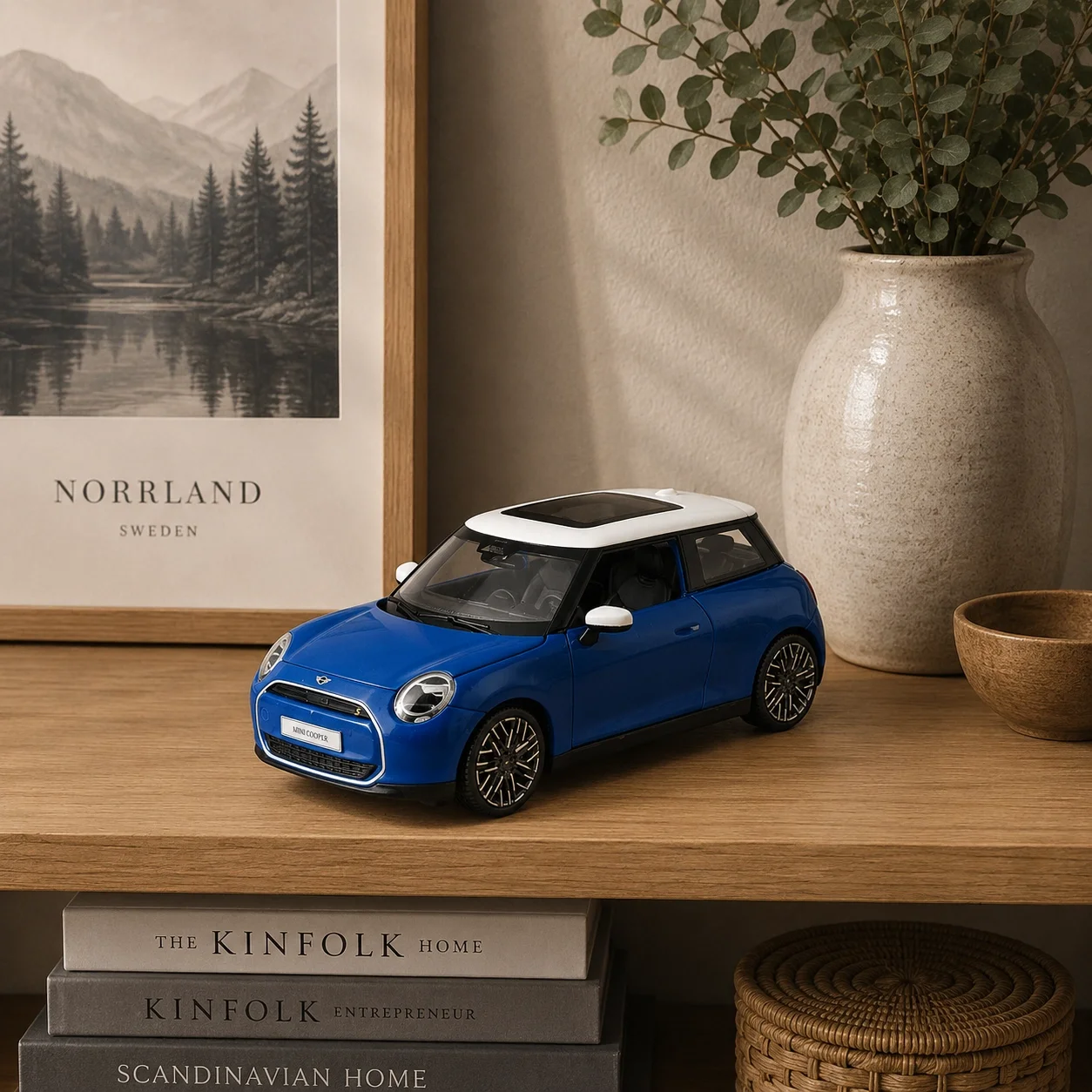 Lisanslı Mini Cooper 1:24 Die-Cast Metal Model Araba