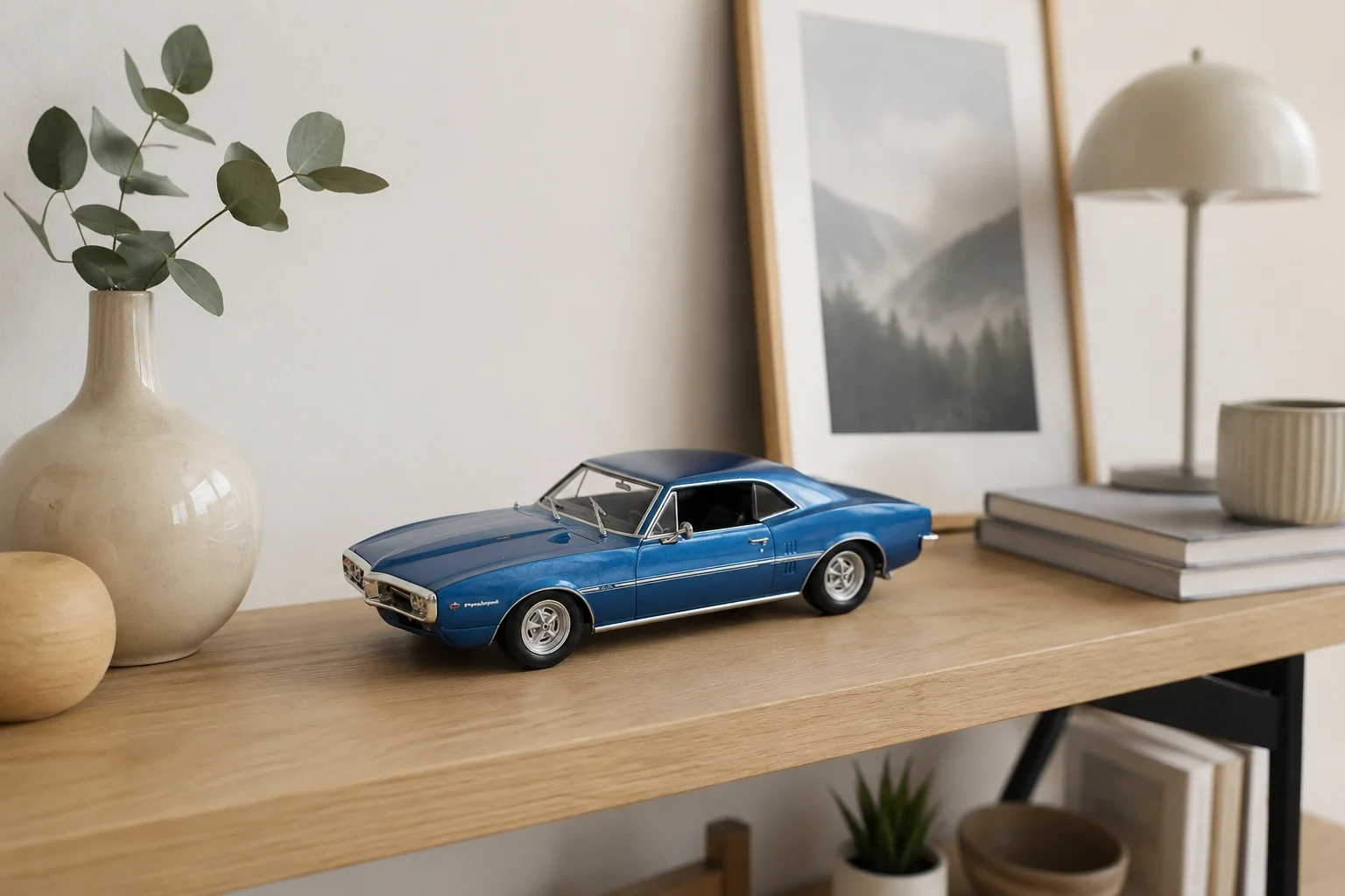 Lisanslı Pontiac Firebird 1967 1:24 Die Cast Metal Model Araba