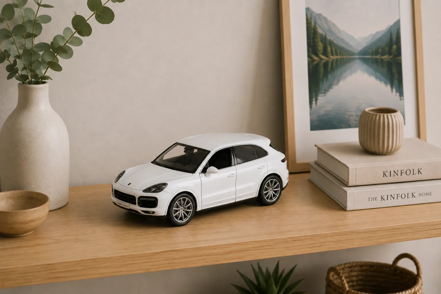 Lisanslı Porsche Cayenne Turbo 1:24 Die Cast Metal Model Araba