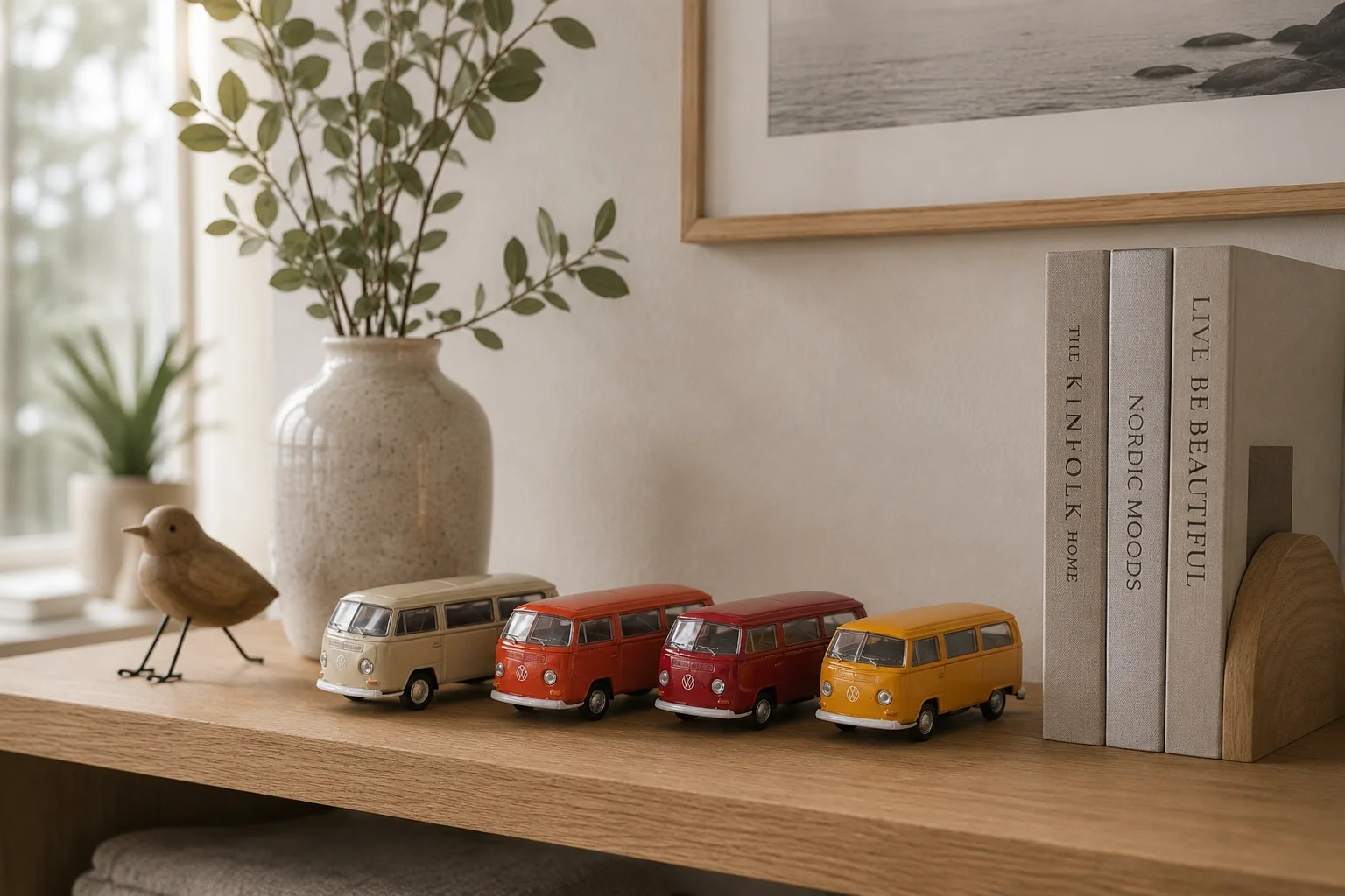 Lisanslı Volkswagen T2 Bus 1972 Metal Model Araba