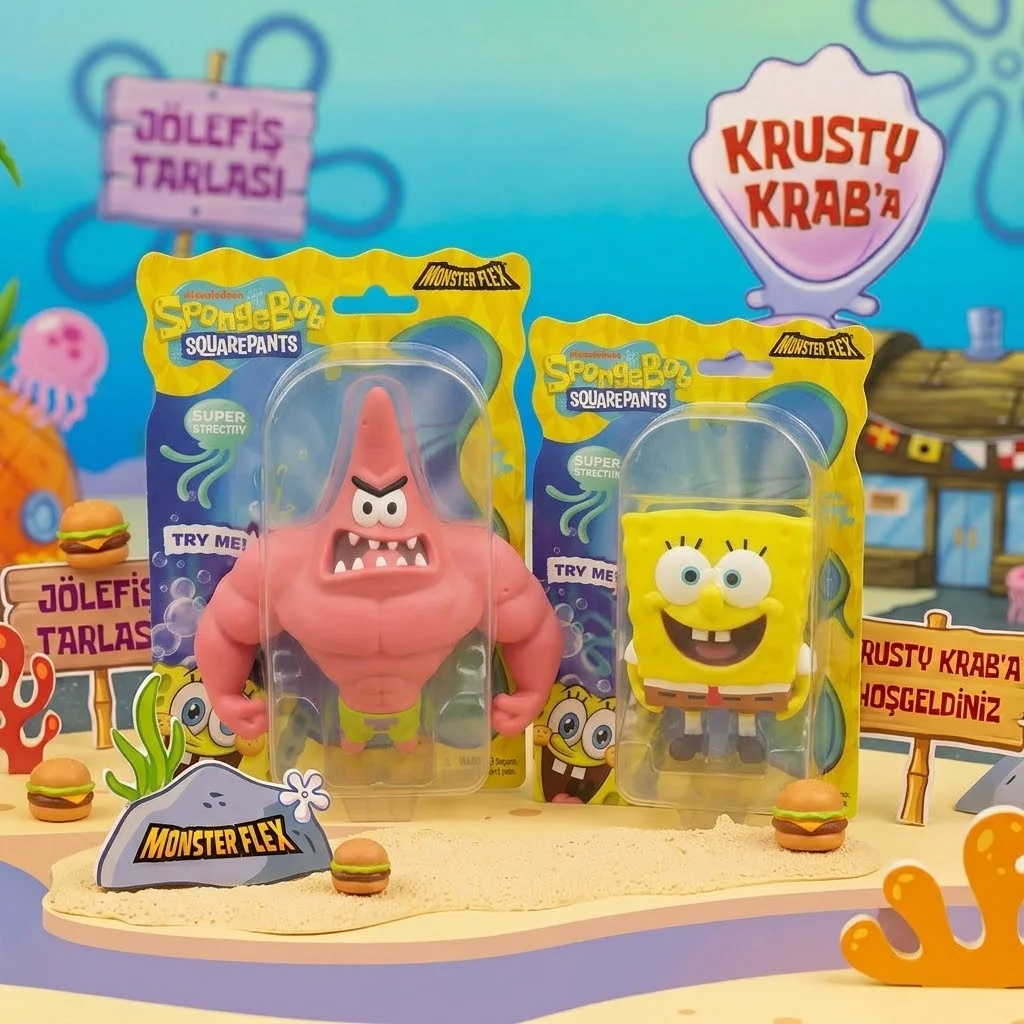 Monster Flex SpongeBob & Patrick Esnek Figür 4 Model Seçenekli | Oyuncak