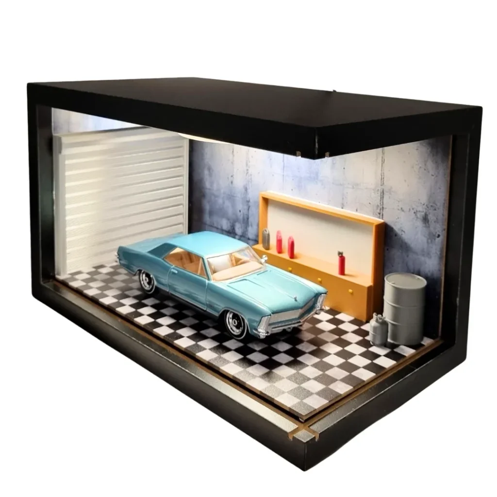 Dual Prestige Showroom Ahşap Işıklı Mobilya Diorama Vitrin