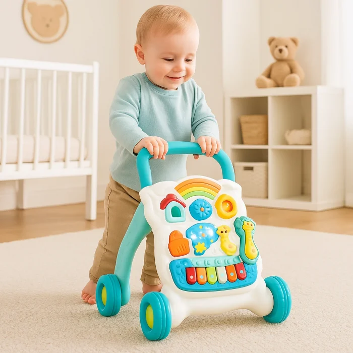 4ü 1 Arada Bebek Yürüteç ve Aktivite Masası | Müzikli, Işıklı, Eğitici