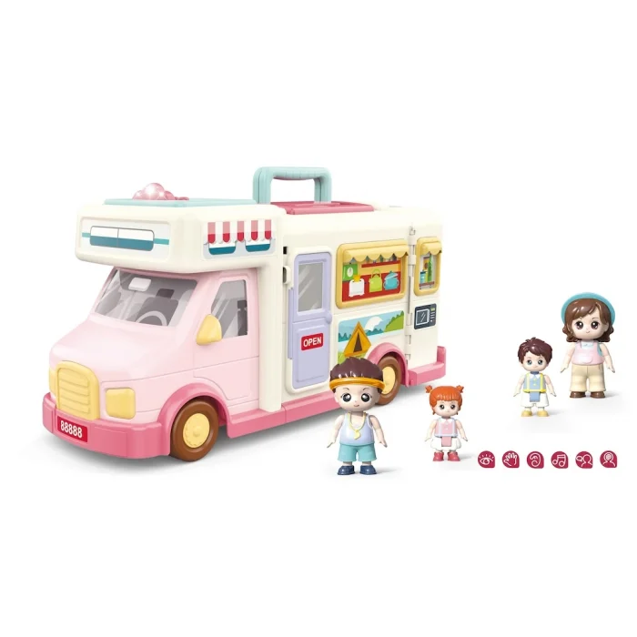 Müzikli ve Aksesuarlı Katlanabilir Karavan Ev Seti