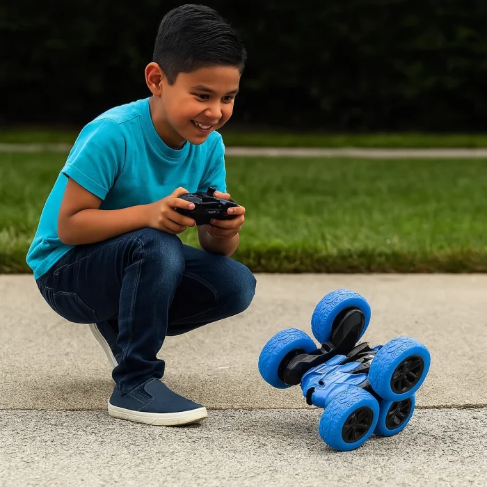 Uzaktan Kumandalı 6 Teker Akrobat Araba | Şarjlı ve Işıklı RC Oyuncak