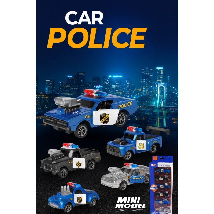 6 Parça Çek Bırak Mini Model Metal Clasic Araba 1:64