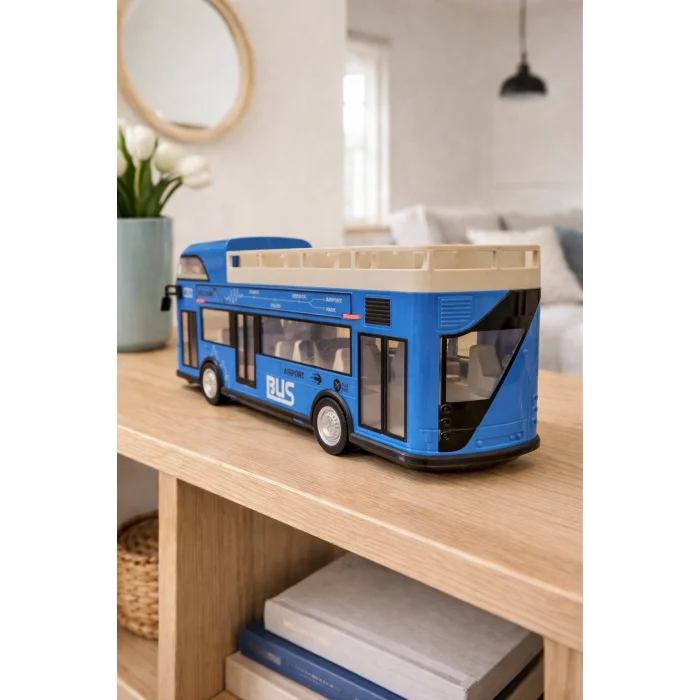 Sesli Işıklı Çift Katlı Şehir Otobüsü 27 Cm