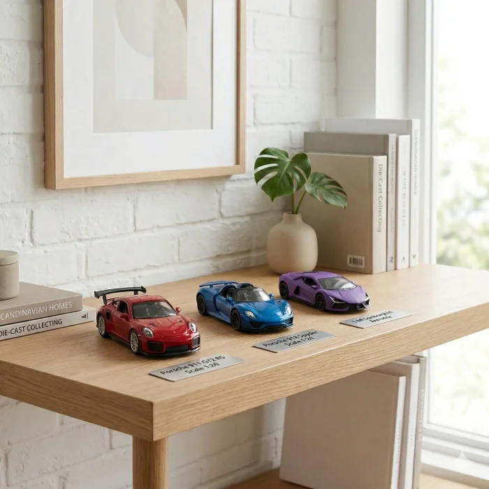 1:64 Süper Spor İkonları Metal Model Araba Koleksiyonu | Porsche 911 GT2 RS, Porsche 918 Spyder, Lamborghini Aventador (Üçlü Set)