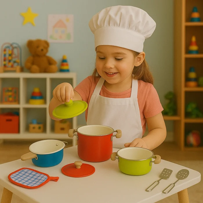 8 Parça Renkli Emaye Tencere Tava Seti