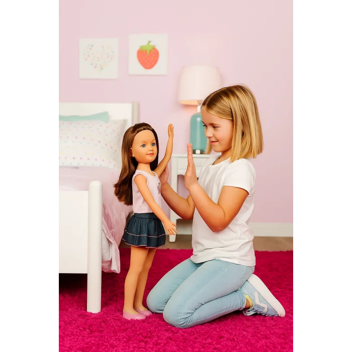 80 cm Dev Boy Prenses Bebek – Ayakta Durabilen Uzun Saçlı Oyun Arkadaşı