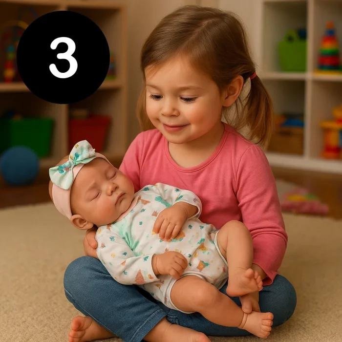 Baby Cuddle - 43 Cm Gerçekçi Aksesuarlı Oyuncak Et Bebek