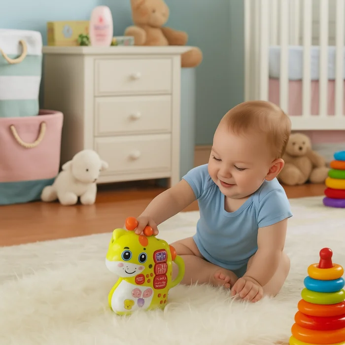 Işıklı ve Müzikli Kutulu Zürafa Bebek Piyanosu