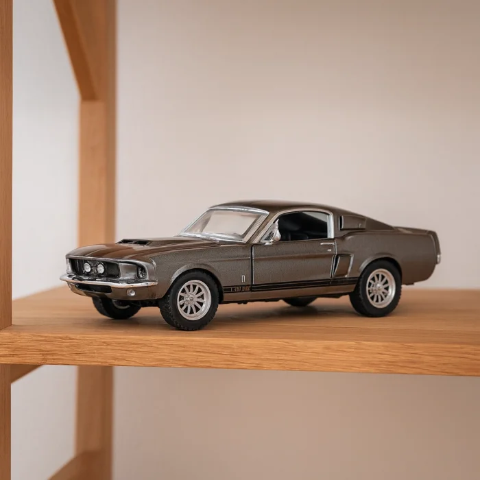 Lisanslı Çek Bırak 1967 Shelby Gt500 Gri 1:38