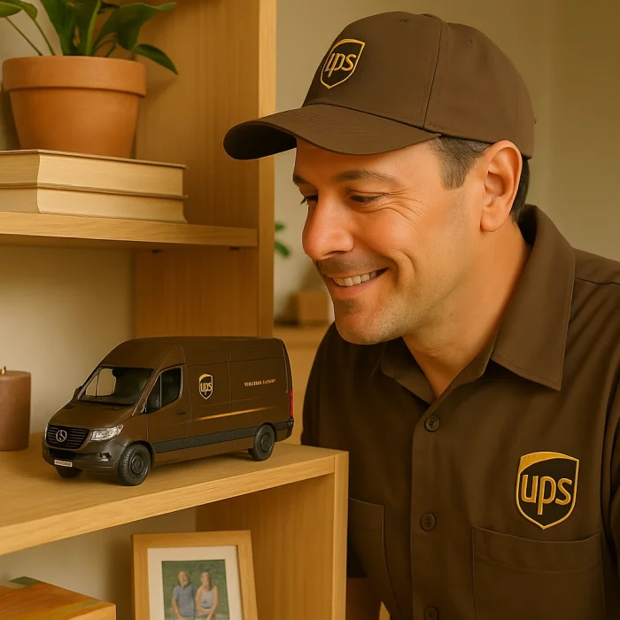 Lisanslı Çek Bırak Mercedes-Benz Sprinter UPS 1:32