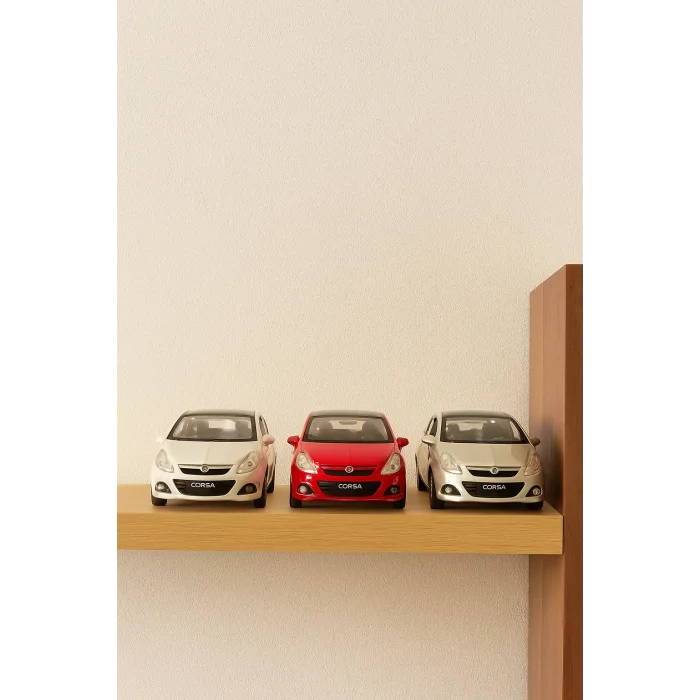 Lisanslı Opel Corsa Metal Çek Bırak 1:34 Model Araba